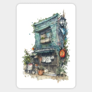 Copperplate Japanese House Magnet